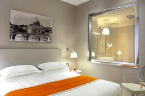 Draps en coton égyptien, couette en duvet d'oie, matelas Select Comfort