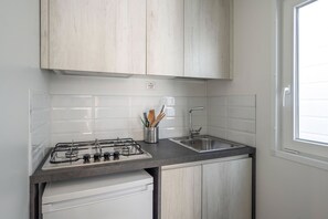 Premium Double or Twin Room | Private kitchen | Fridge, stovetop, cookware/dishes/utensils