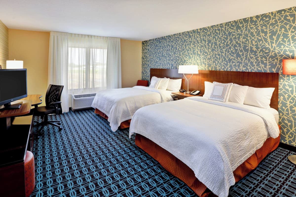 Room, 2 Queen Beds, Non Smoking | Individually decorated, individually furnished, desk, laptop workspace