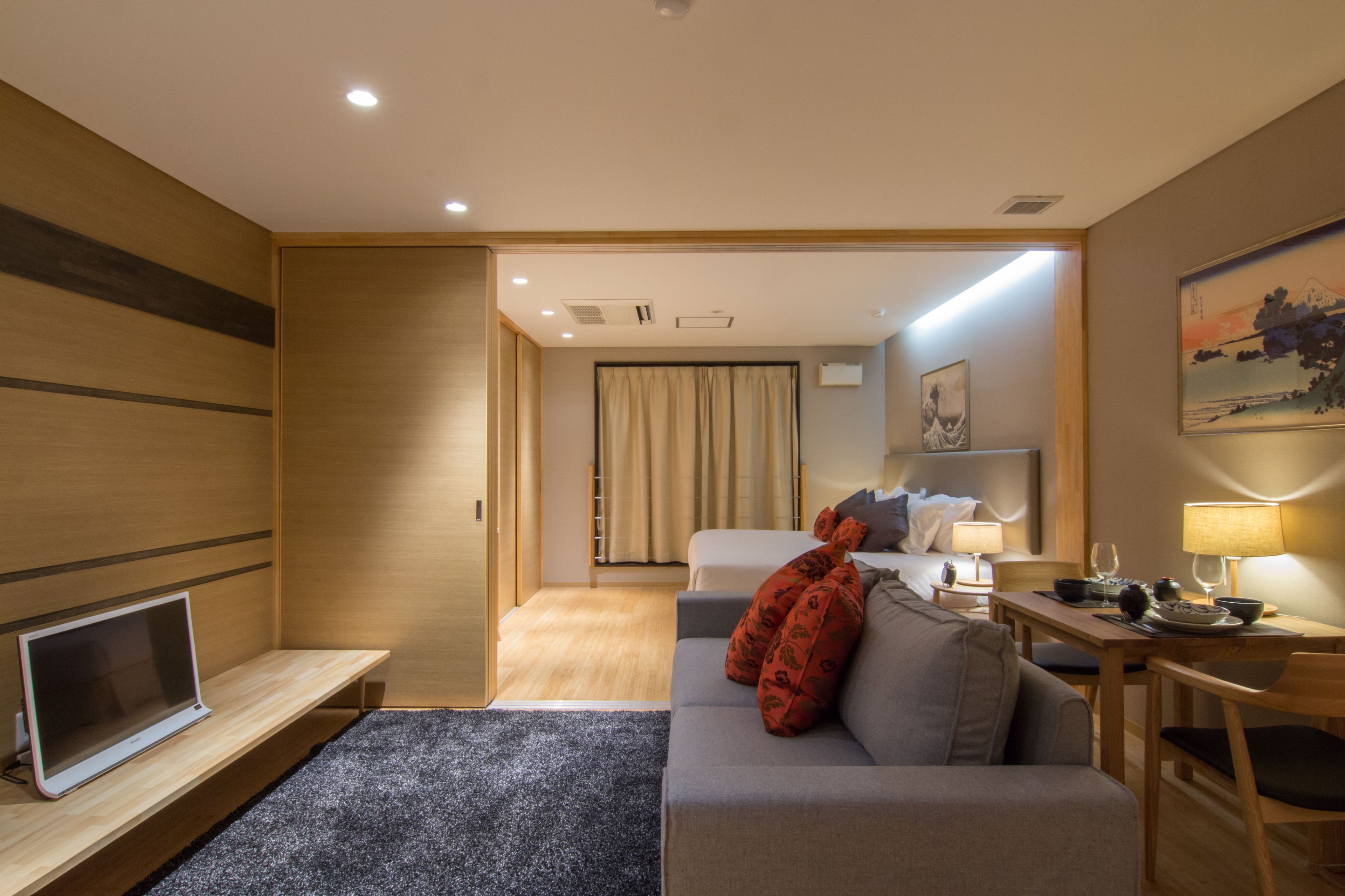 One Bedroom Apartment A, 40 square meters | Living area | TV, DVD player, MP3 dock