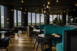 Dinner served, garden views 