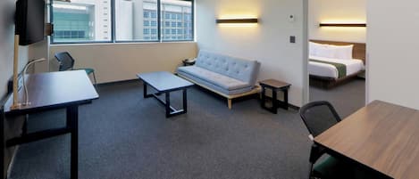 Suite, 2 Bedrooms | In-room safe, desk, blackout drapes, iron/ironing board