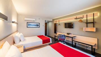 Room, 2 Double Beds | Desk, iron/ironing board, free WiFi, bed sheets