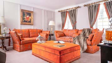 Flat-screen TV, iPod dock