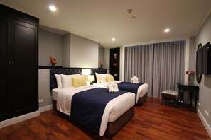 Ropa de cama de alta calidad y minibar