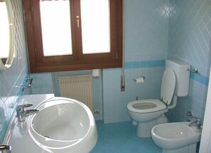 Douche, séchoir à cheveux, serviettes fournies