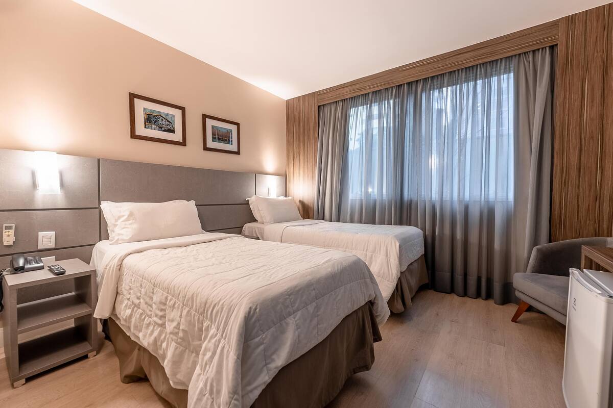 In-room safe, desk, laptop workspace, blackout curtains