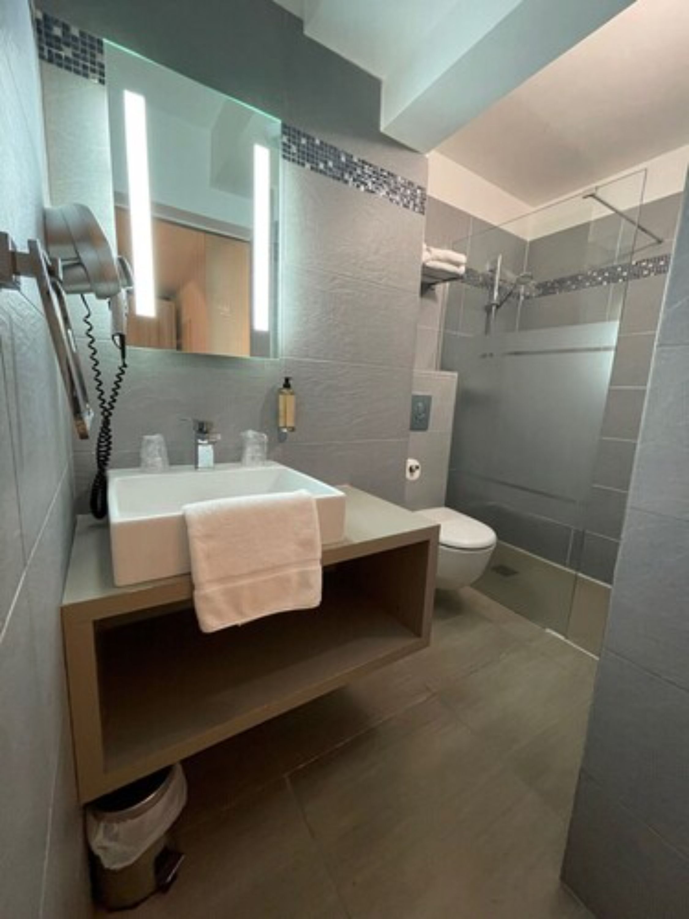 standard double room, terrace | bathroom | shower, free toiletries, towels