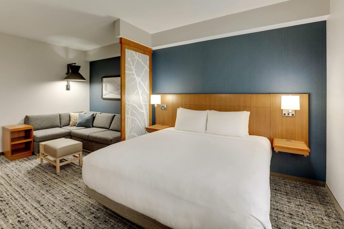 Room, 1 King Bed with Sofa bed (Upper Floor) | Premium bedding, desk, laptop workspace, blackout drapes