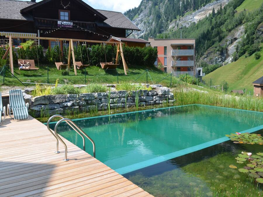 Seasonal outdoor pool, a natural pool