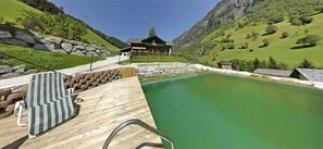Seasonal outdoor pool, a natural pool