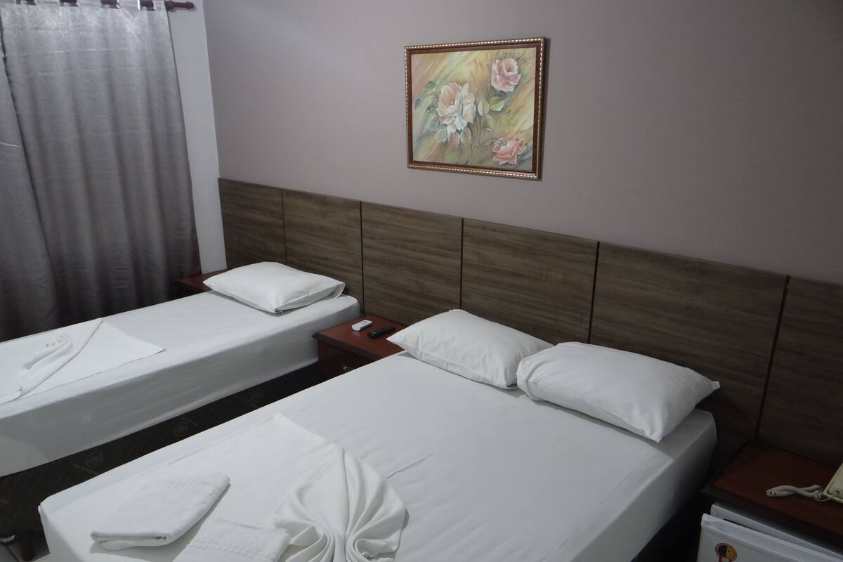 Minibar, iron/ironing board (on request), WiFi (free), bed sheets