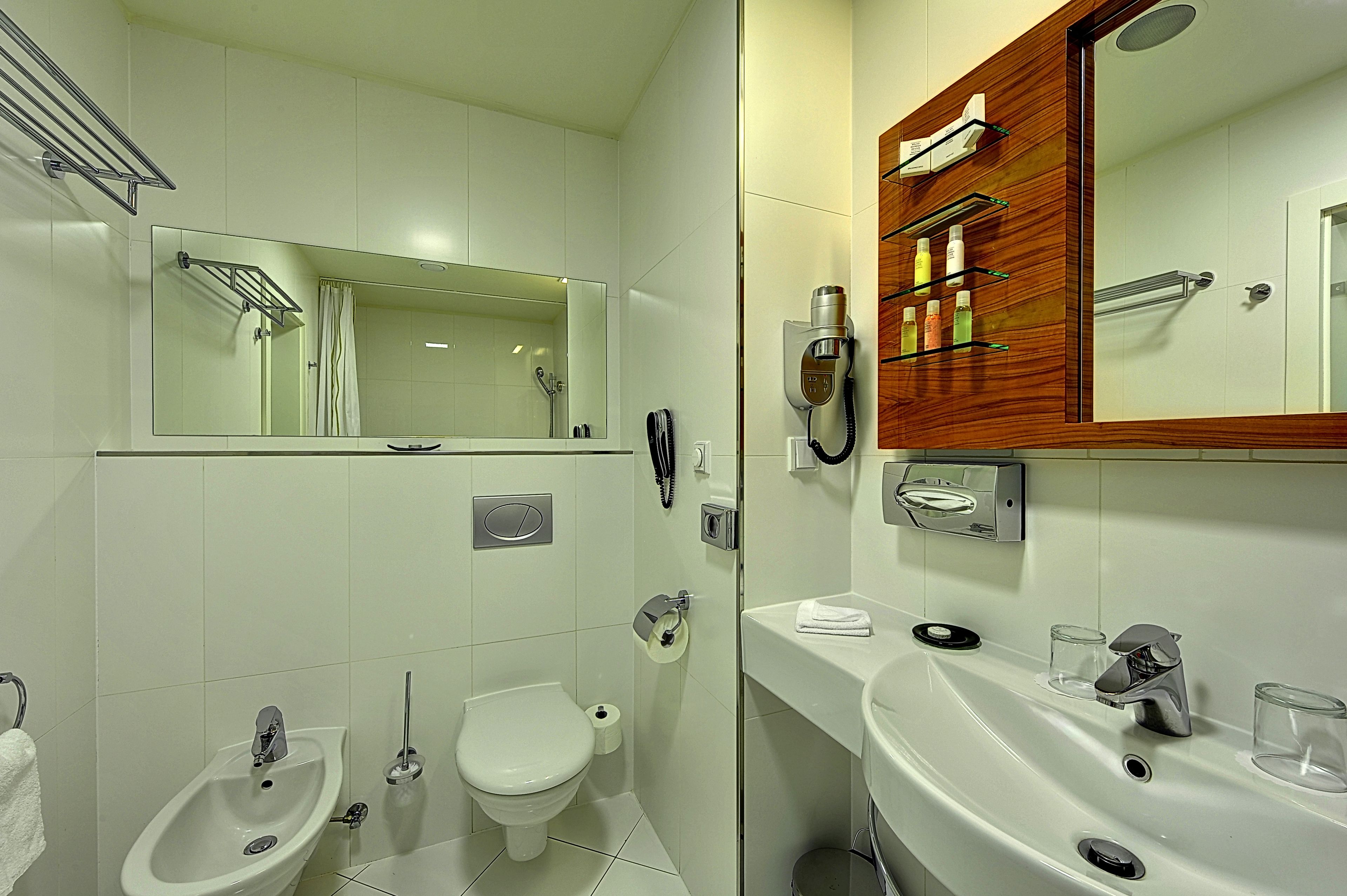 free toiletries, hair dryer, bathrobes, slippers