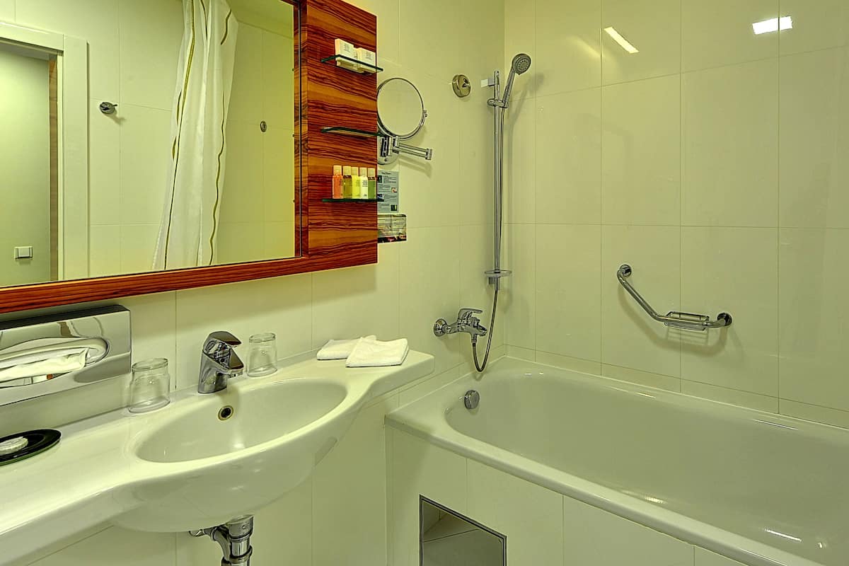 free toiletries, hair dryer, bathrobes, slippers