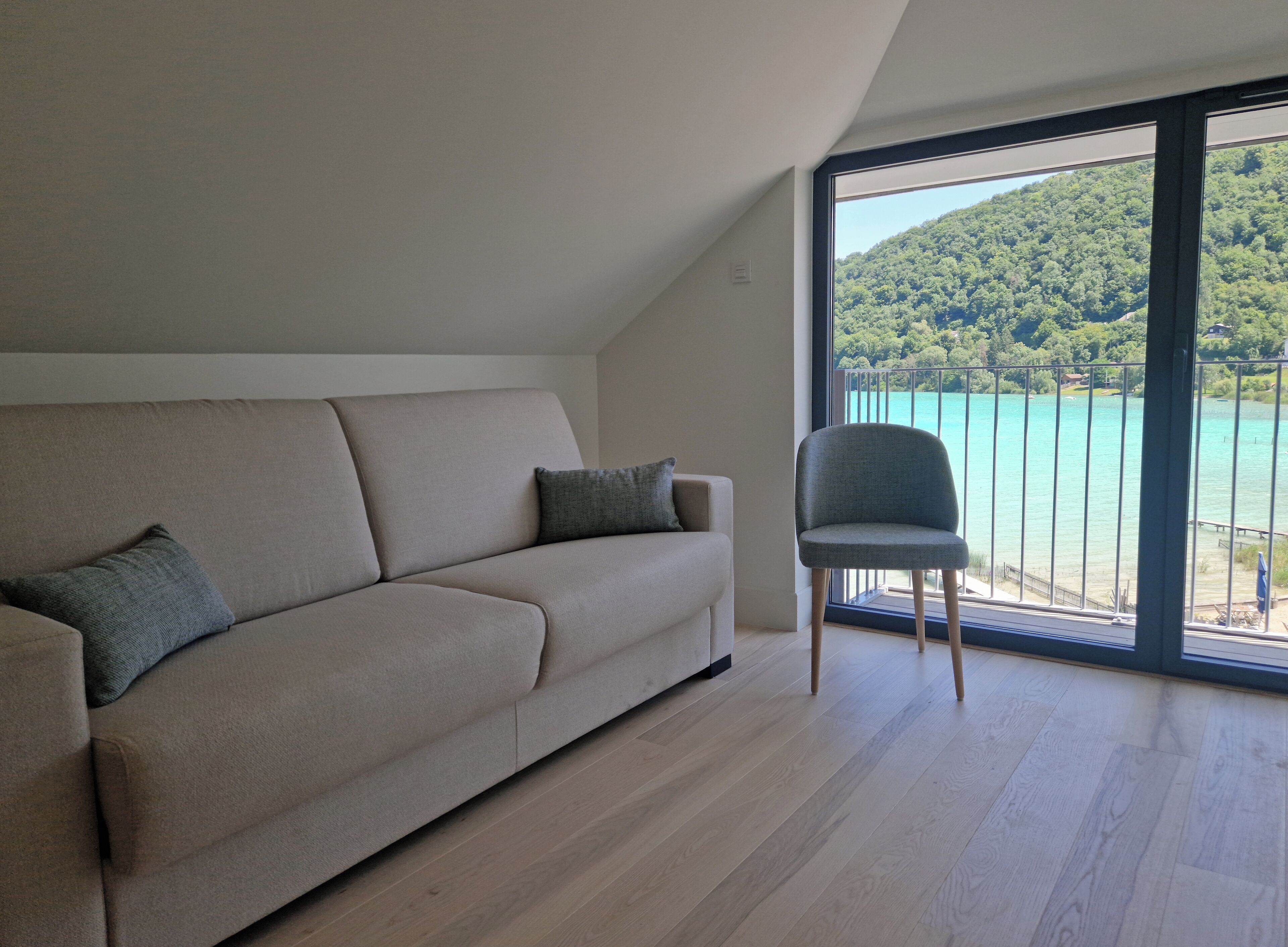 honeymoon room, 1 king bed with sofa bed, balcony, lake view | 1 bedroom, egyptian cotton sheets, premium bedding