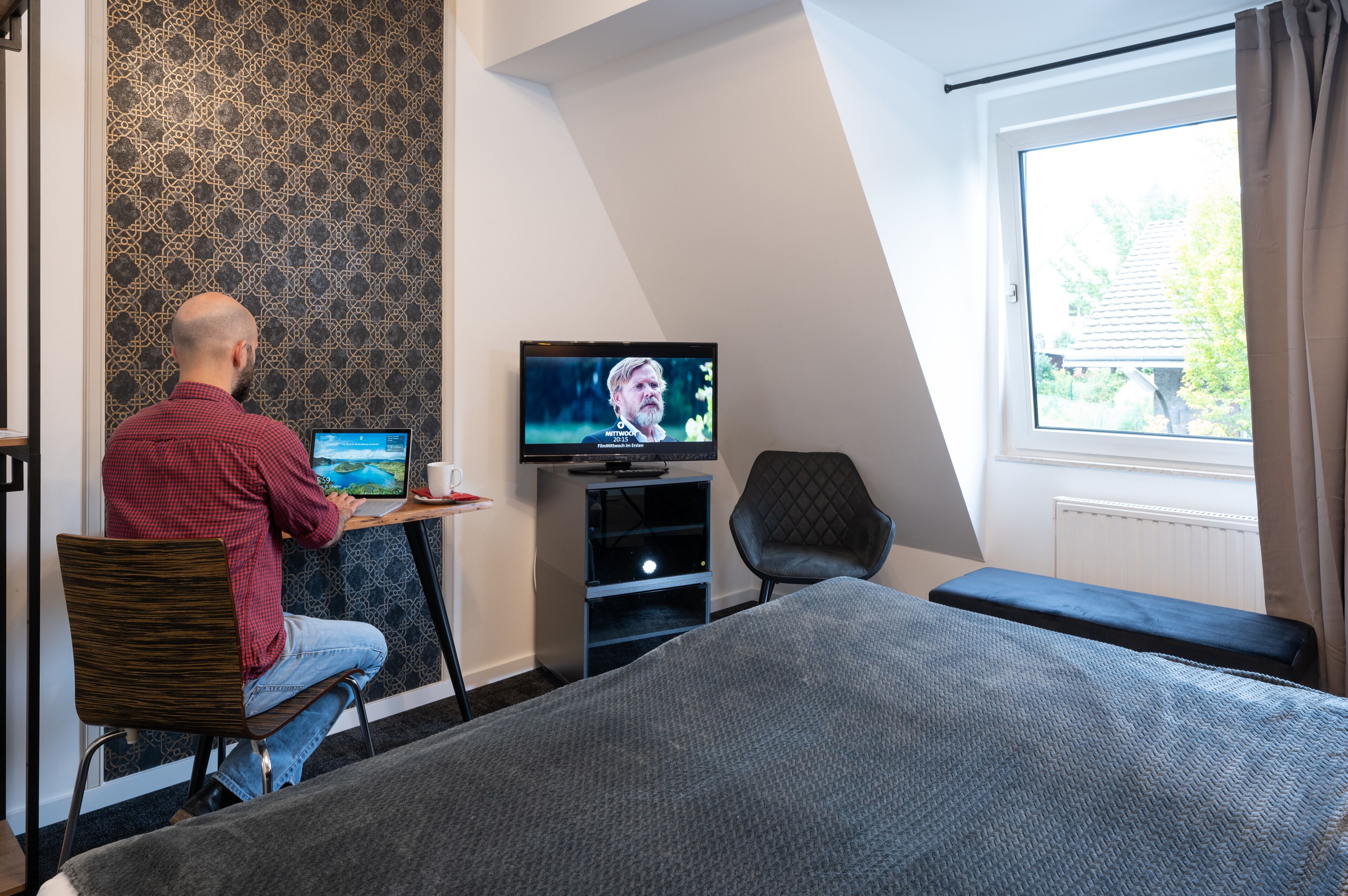 double room, balcony | living area | 81-cm lcd tv with satellite channels, tv