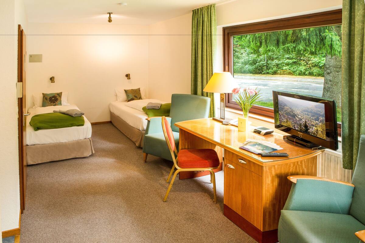 Chambre Double pour 1 personne, vue jardin