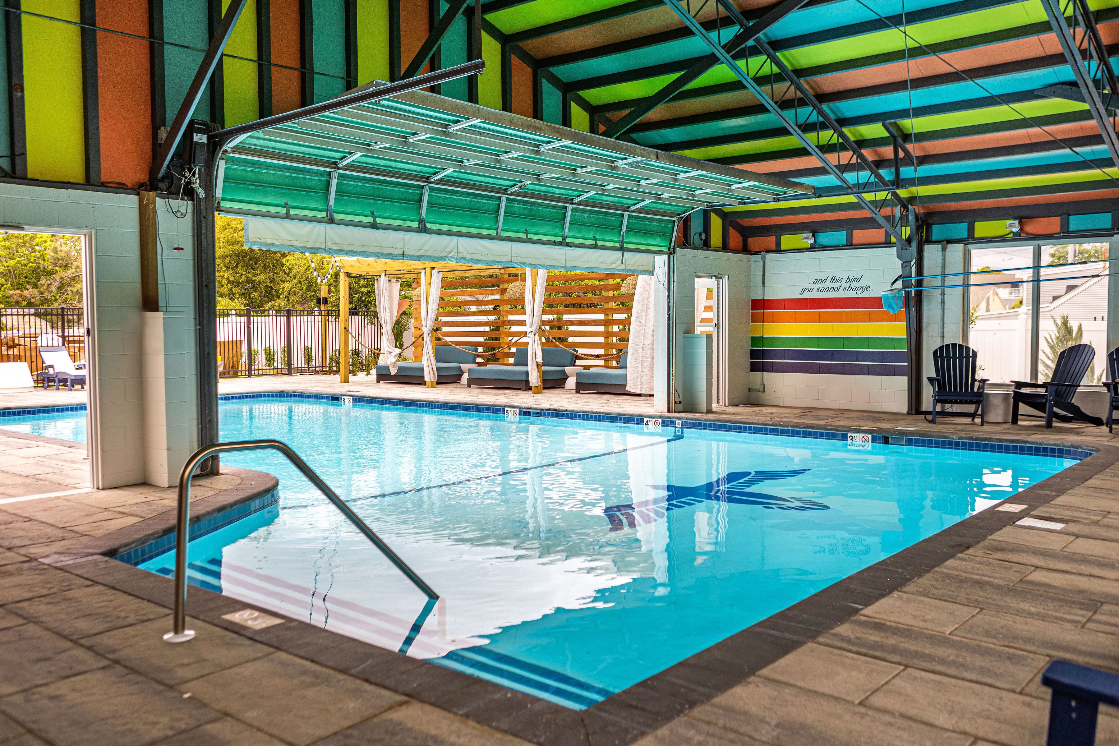 Indoor pool, outdoor pool