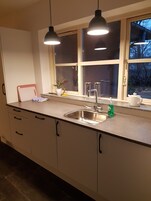 Shared fridge, highchair