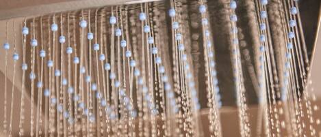 A shower with multiple water jets.