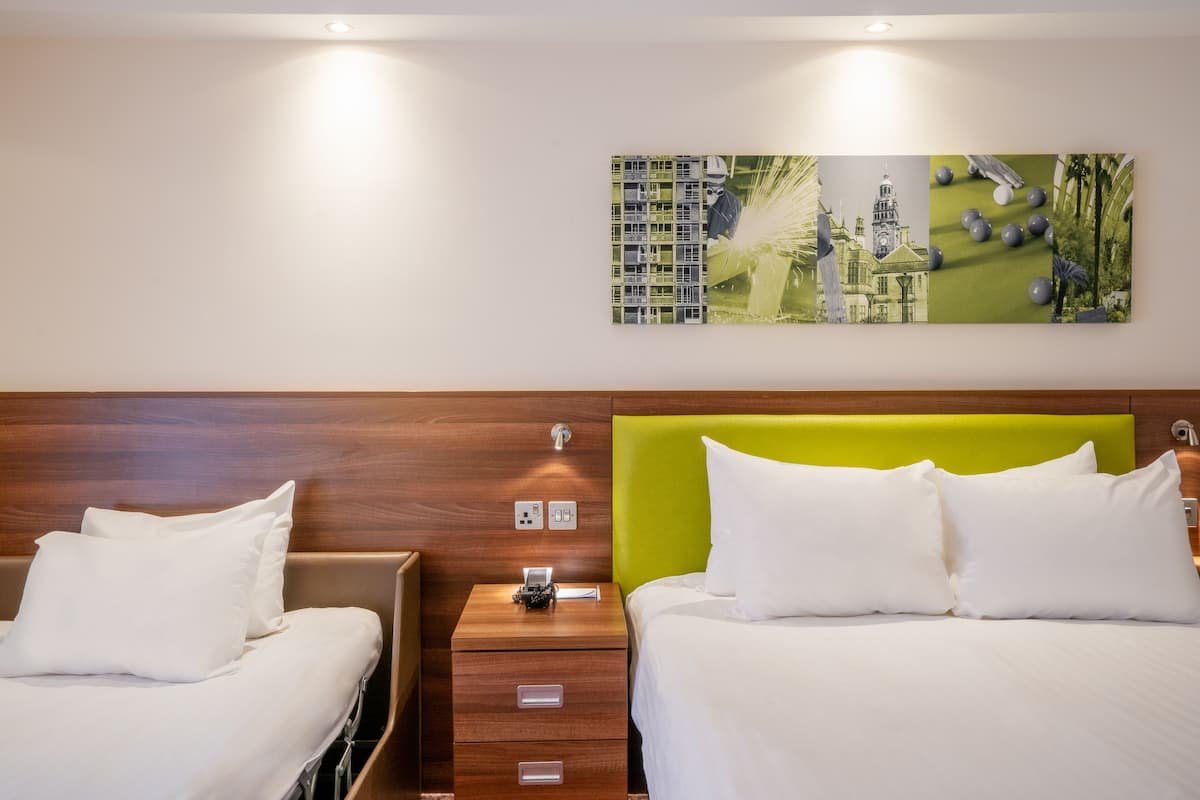 room, 1 queen bed with sofa bed, accessible | 1 bedroom, in-room safe, laptop workspace, blackout curtains