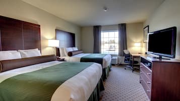 Room, 2 Queen Beds, Non Smoking | Premium bedding, pillowtop beds, desk, laptop workspace