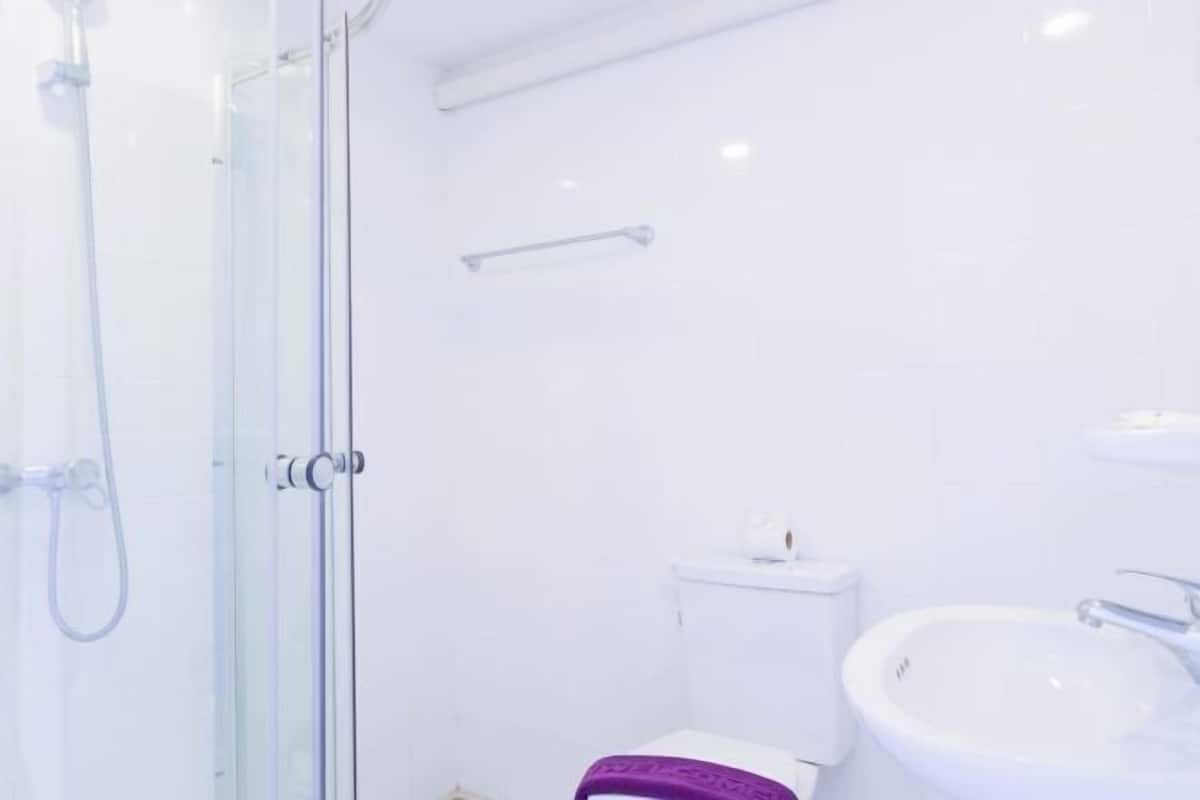 Bathroom | Shower, free toiletries, hair dryer, bidet