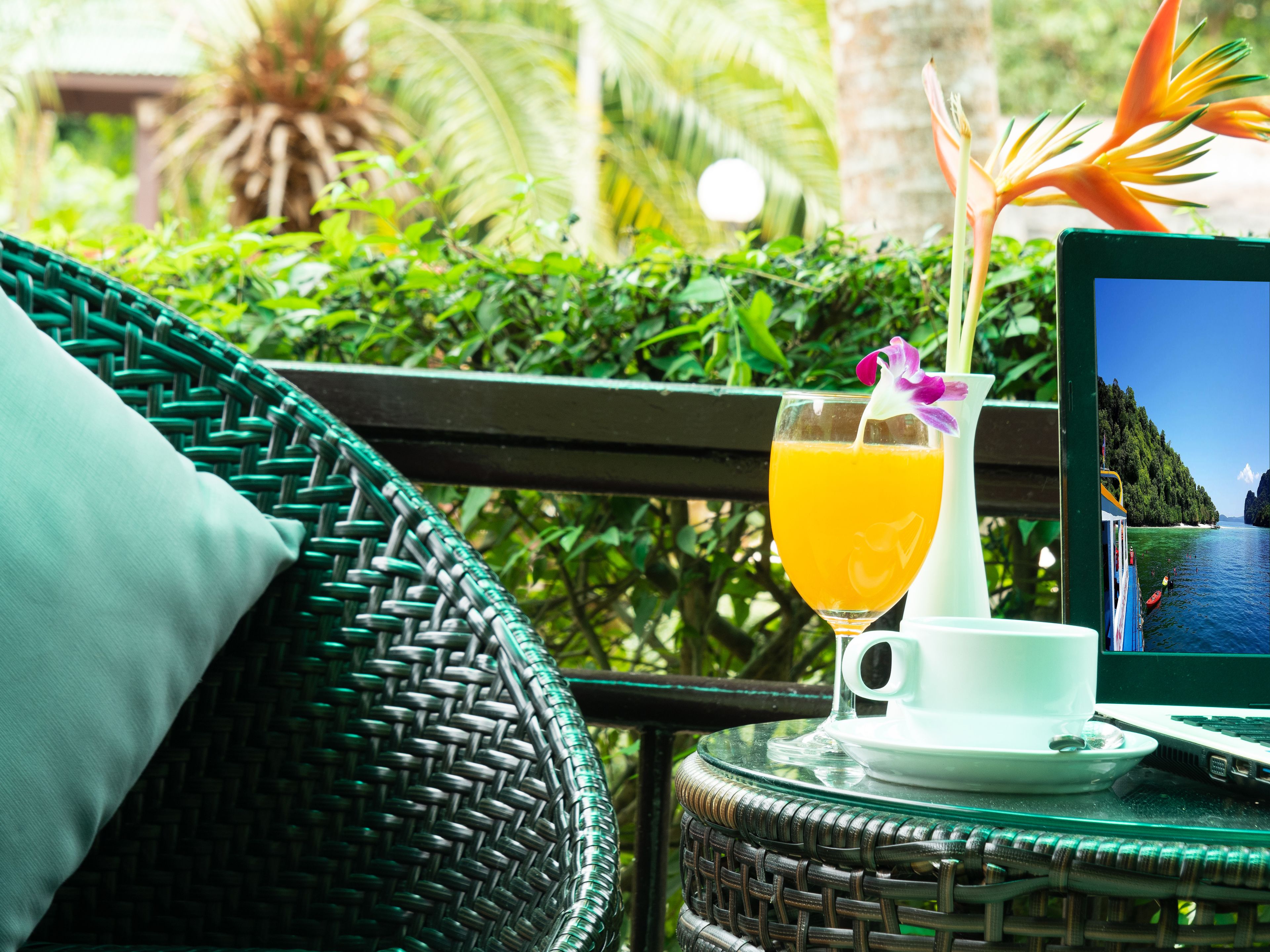 superior double room, 1 bedroom, terrace, pool view | view from room