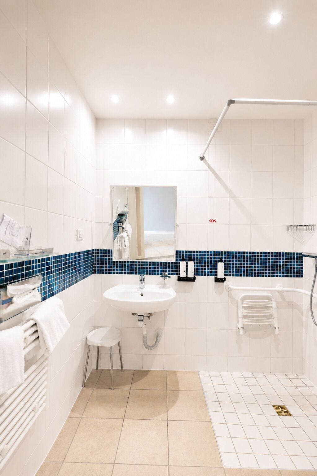 Camera Classic Francese con accesso Disabili | Bathroom | Shower, hair dryer, bidet, towels