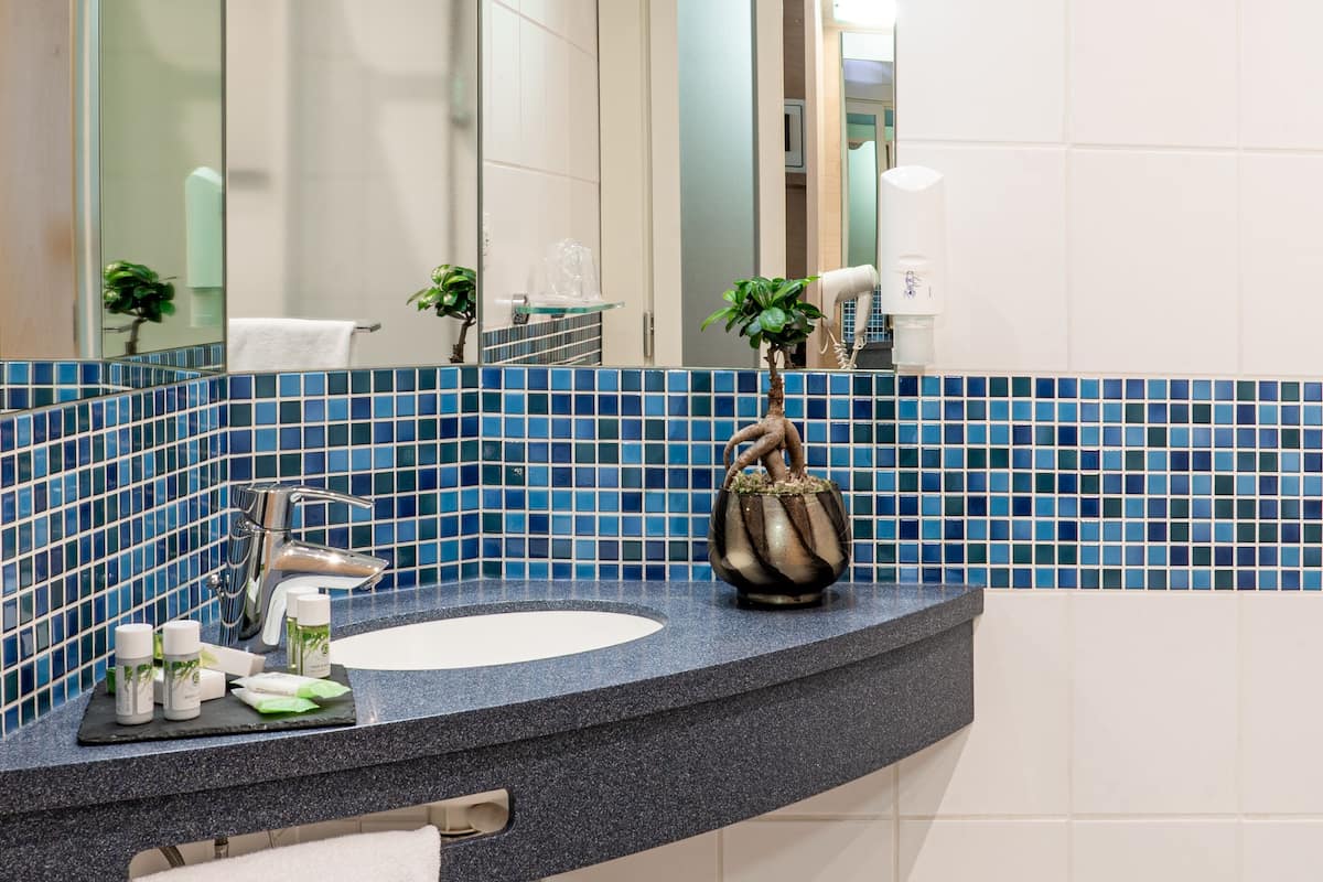 Dusche, Haartrockner, Bidet, Handtücher