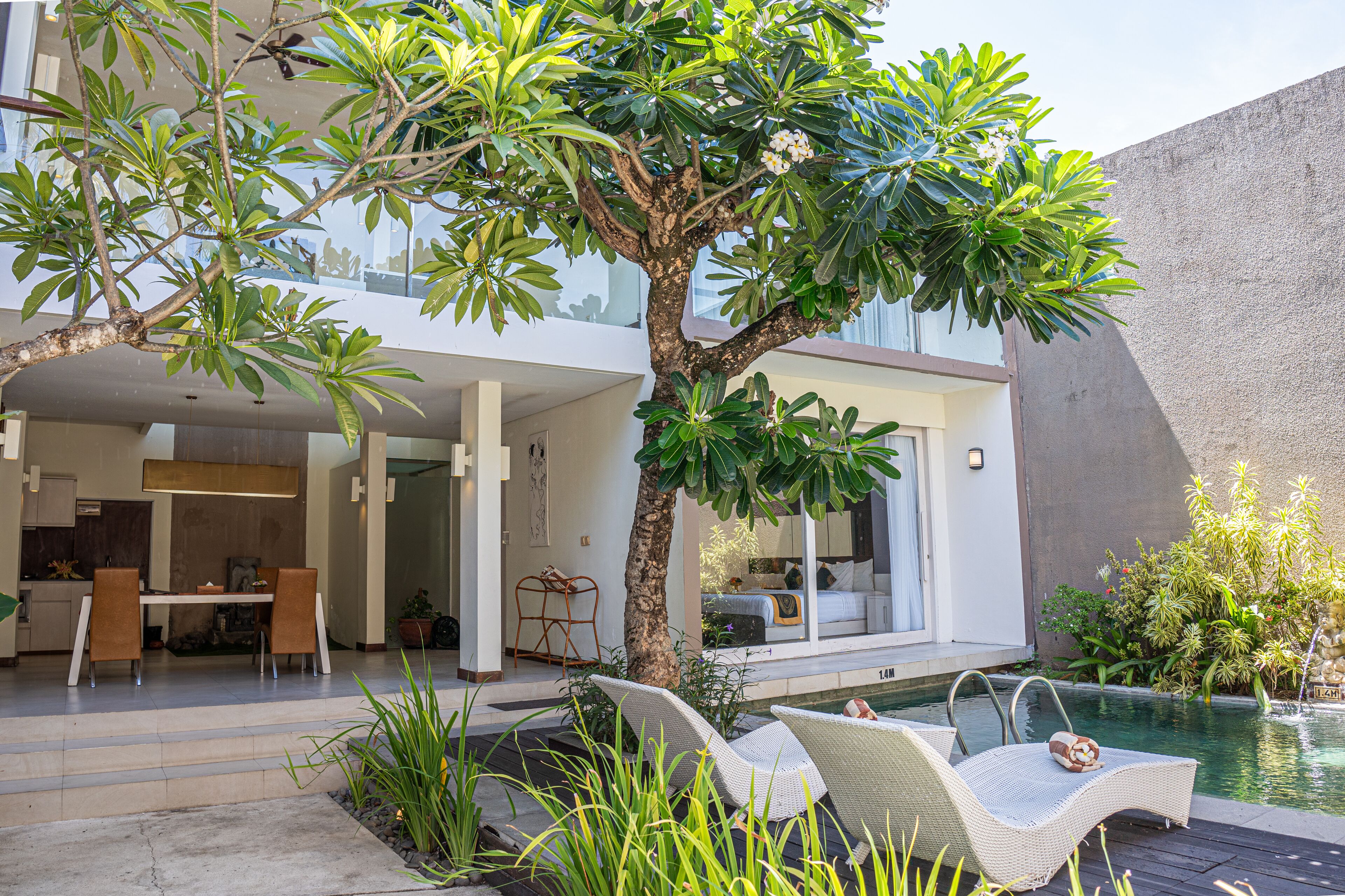 Villa, 2 Bedrooms, Private Pool | Premium bedding, minibar, in-room safe, desk