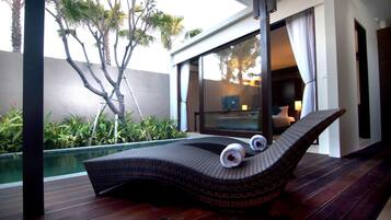 Villa, 1 Bedroom, Private Pool | Premium bedding, minibar, in-room safe, desk