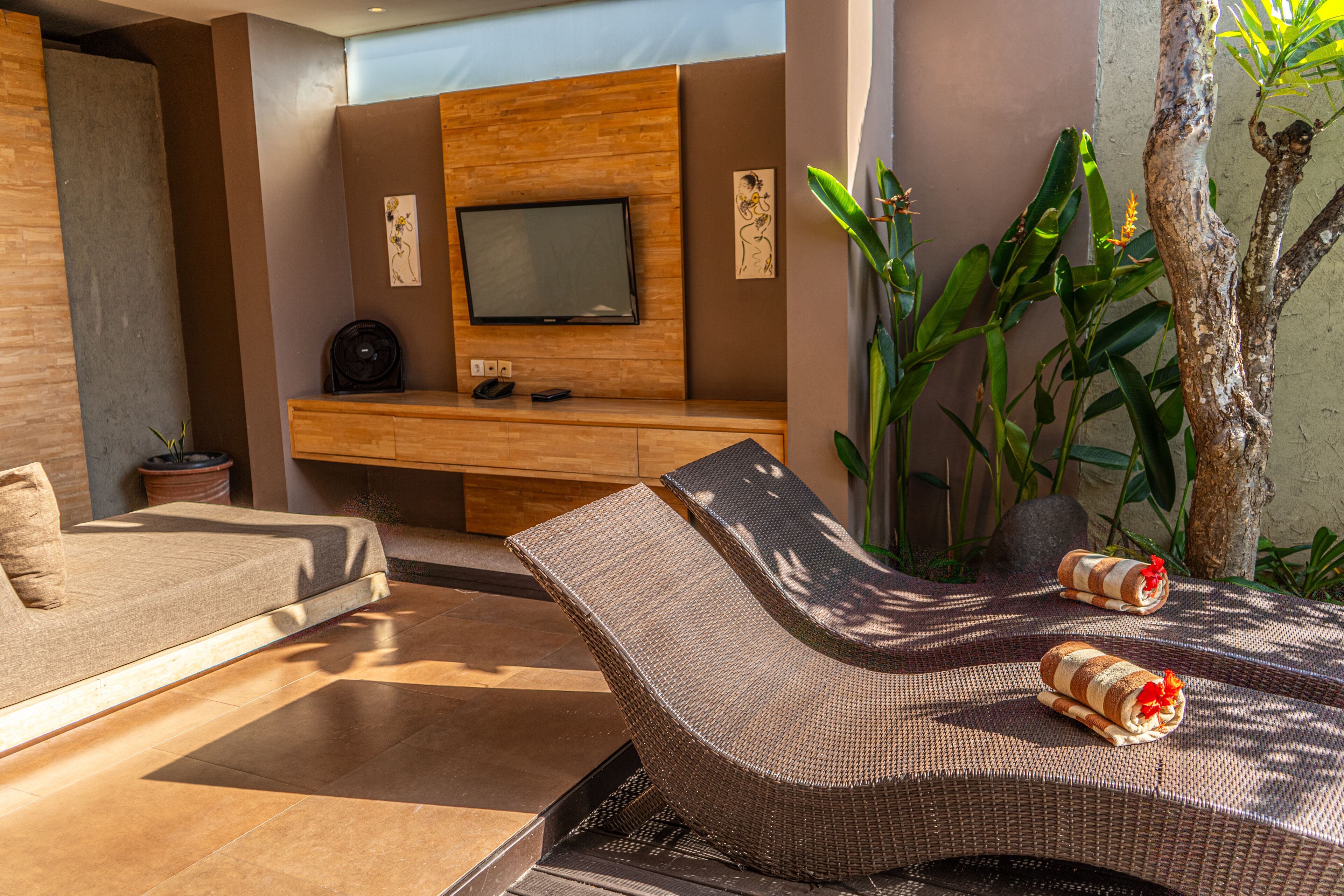 Télévision à écran plat de 43 pouces avec chaînes par câble