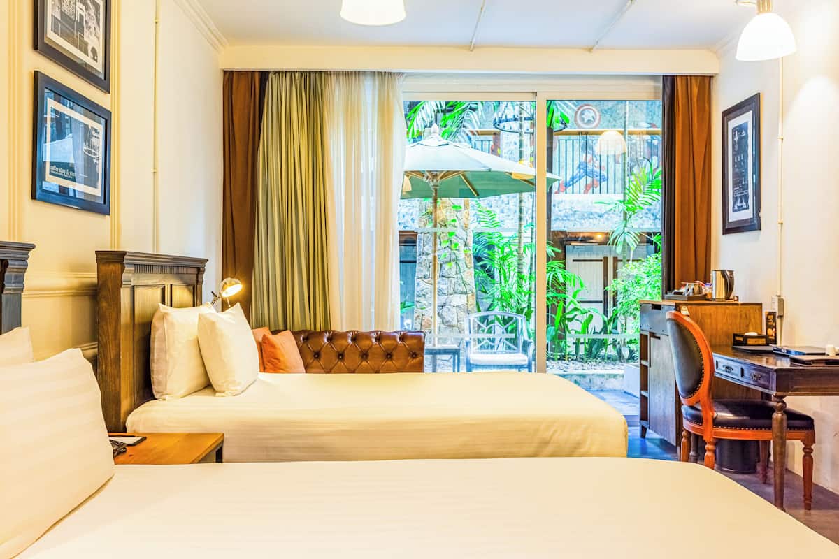 Ropa de cama de alta calidad y minibar