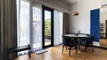 Damou - Three Bedroom Villa with Private Pool | Living room | 14-inch LCD TV with cable channels, TV