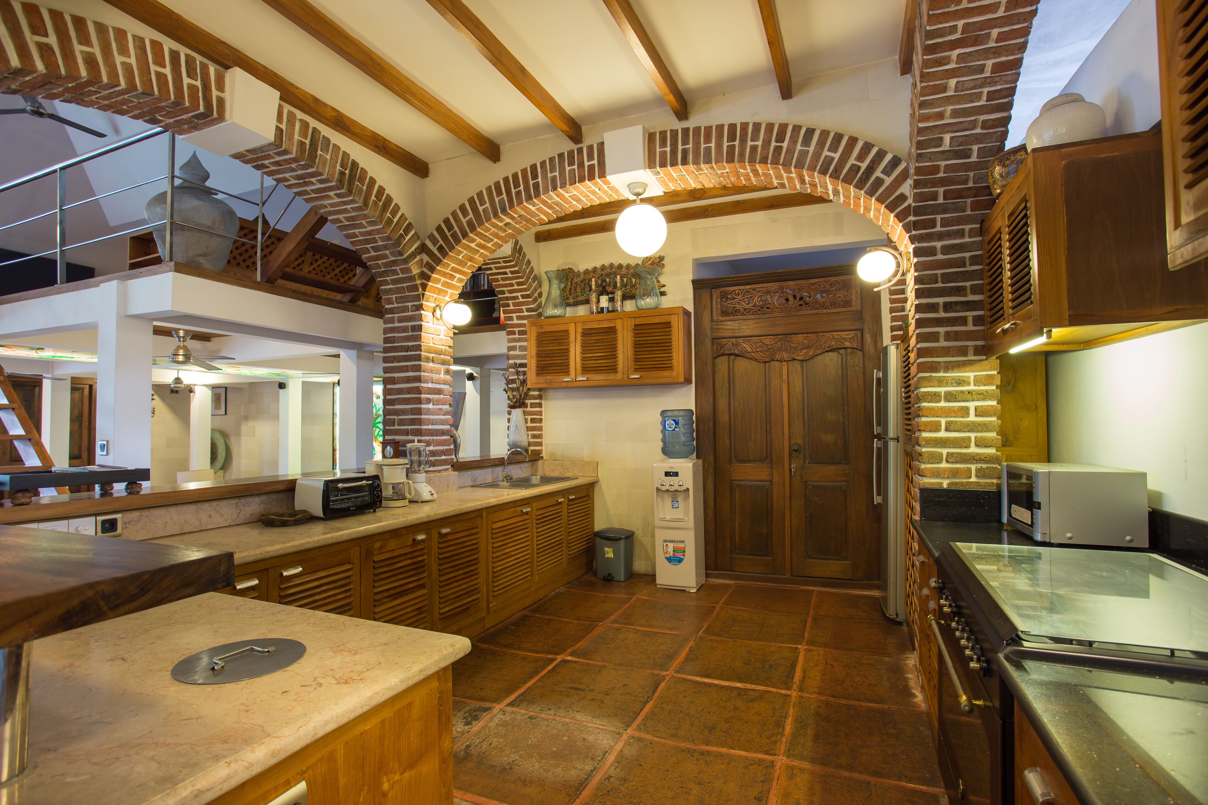 Villa Deluxe, 3 habitaciones, piscina privada, vistas a la piscina (3 Bedrooms Pool Villa) | Cocina privada | Frigorífico, placa de cocina, cafetera o tetera y tostadora