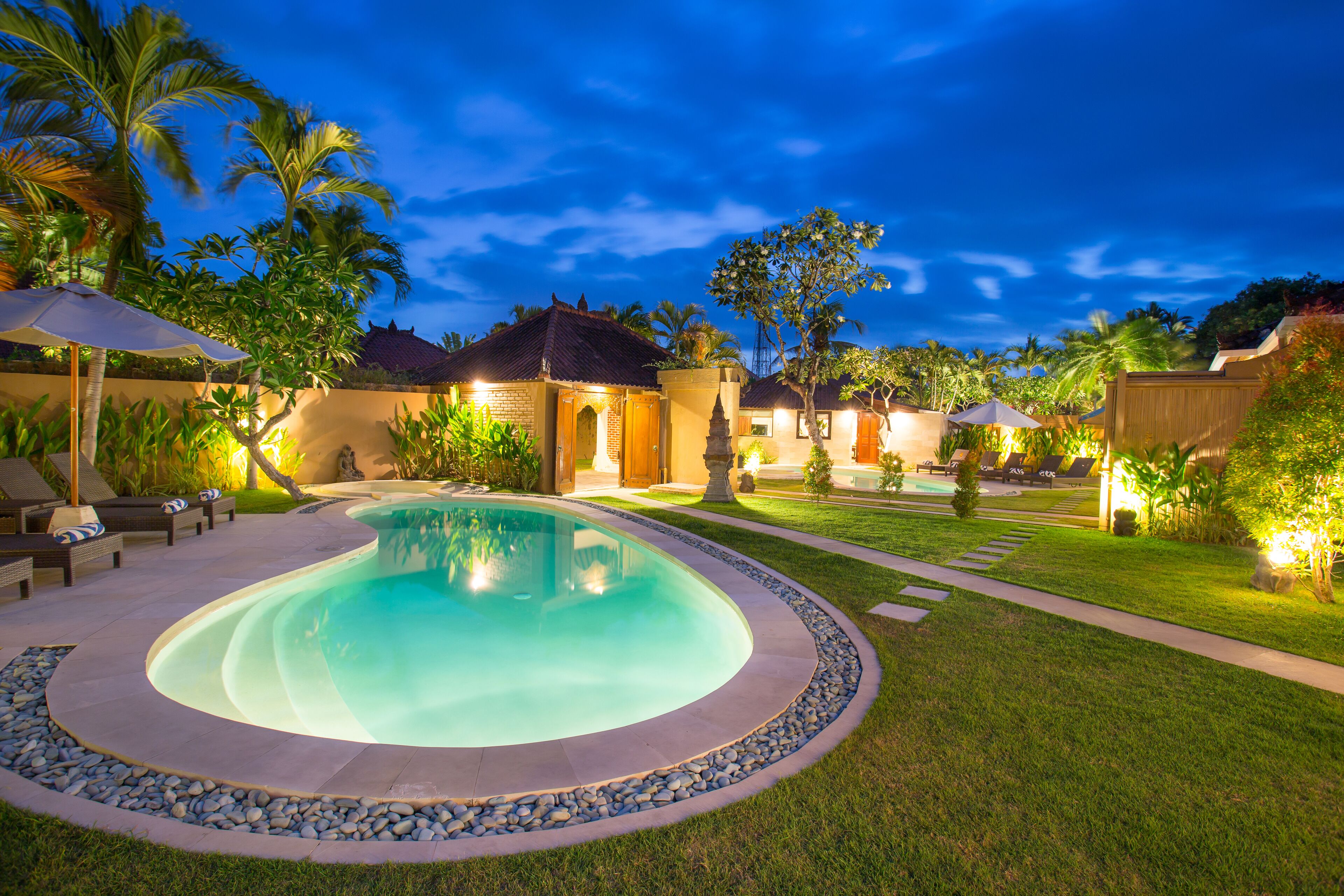 Familienvilla, 5 Schlafzimmer, eigener Pool, Poolblick (5 Double Beds) | Ausblick vom Zimmer