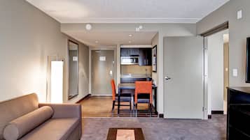 Flat-screen TV, pay movies