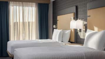 Blackout drapes, free cribs/infant beds, free WiFi, bed sheets