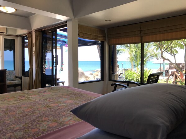 Chambre supérieure double, 1 chambre, vue sur l’océan, en face de la plage | Accès au Wi-Fi (inclus)