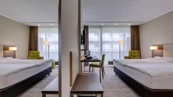 In-room safe, desk, blackout curtains, iron/ironing board