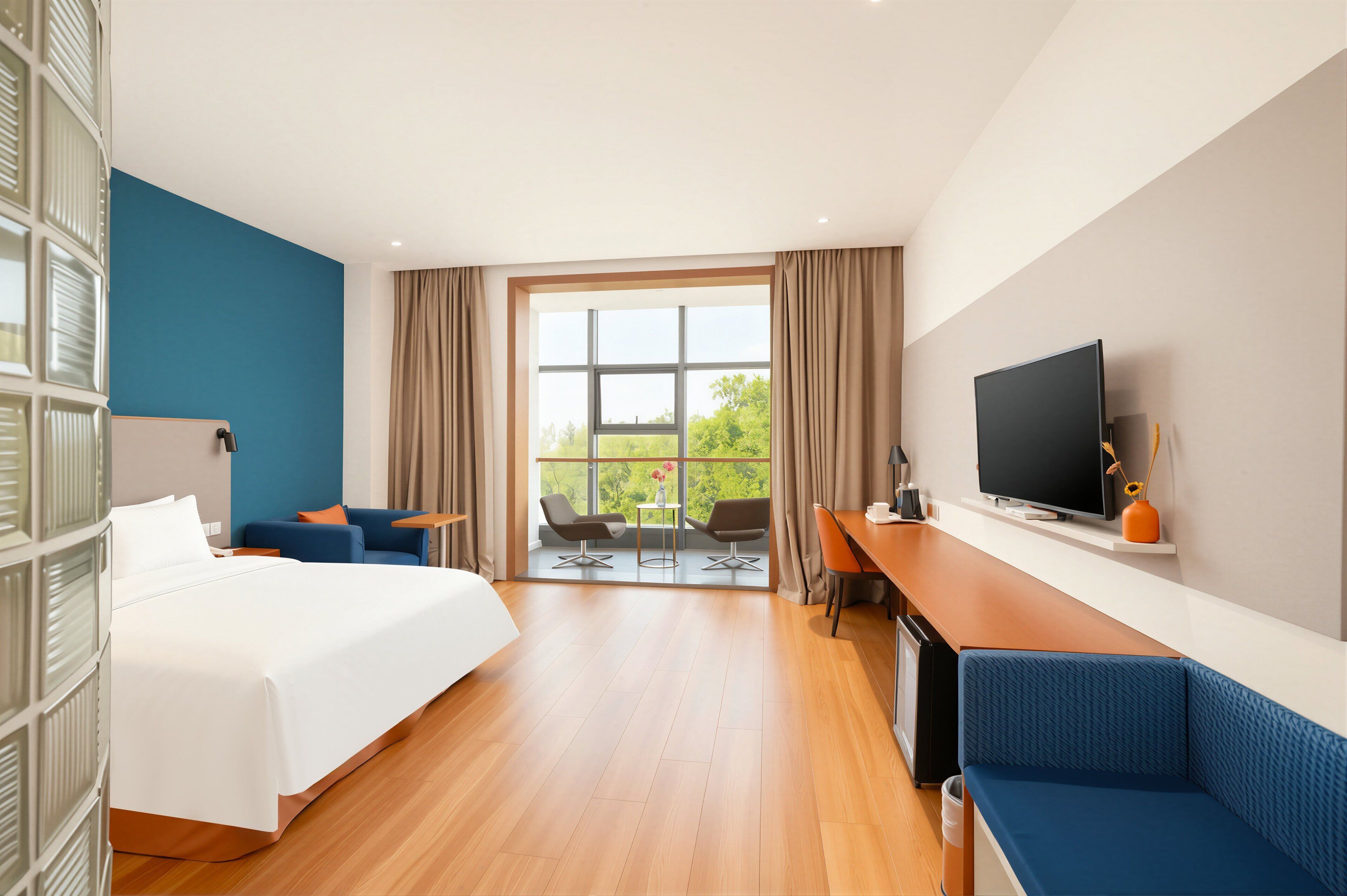 Standard Room, 1 Queen Bed, Balcony (Extra Space) | In-room safe, desk, soundproofing, cribs/infant beds