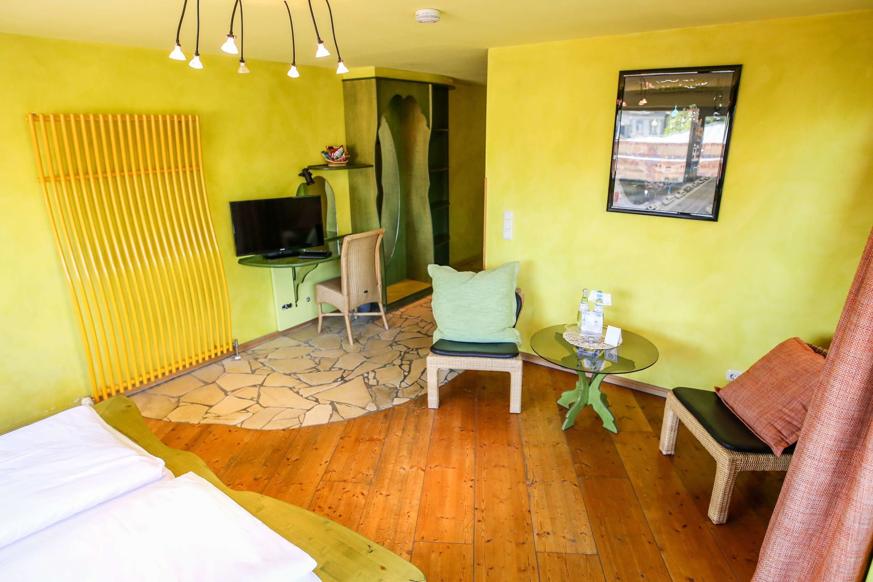 double room, balcony | living room | flat-screen tv