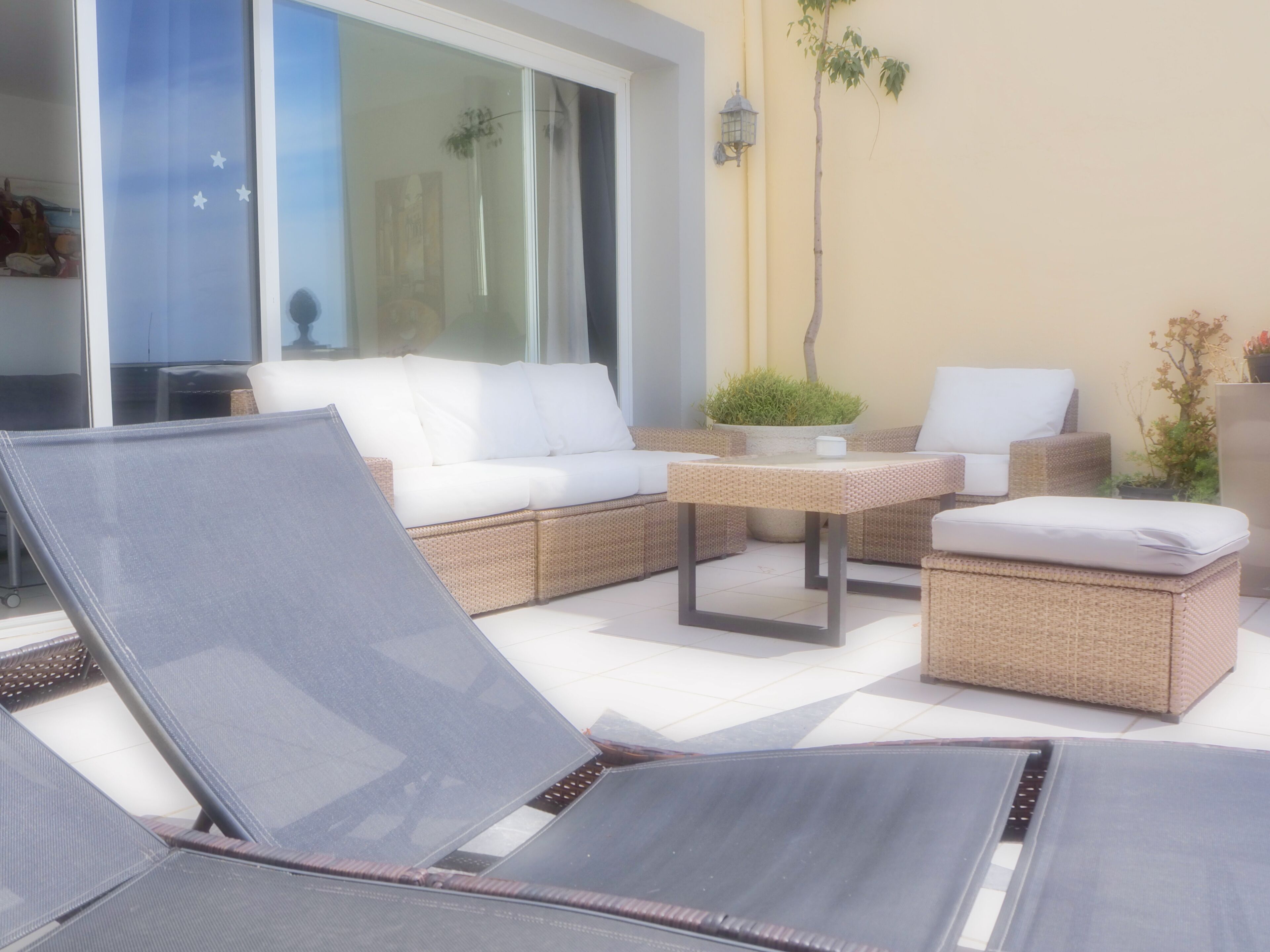 Panorama-penthouselejlighed - terrasse - delvis havudsigt | Terrasse/gårdhave