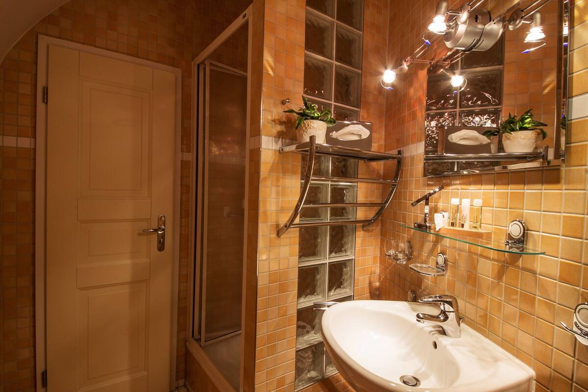 free toiletries, hair dryer, towels, soap