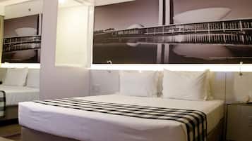 Suite, 2 Double Beds | Minibar, in-room safe, blackout curtains, soundproofing