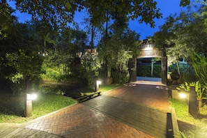 Front of property – evening/night