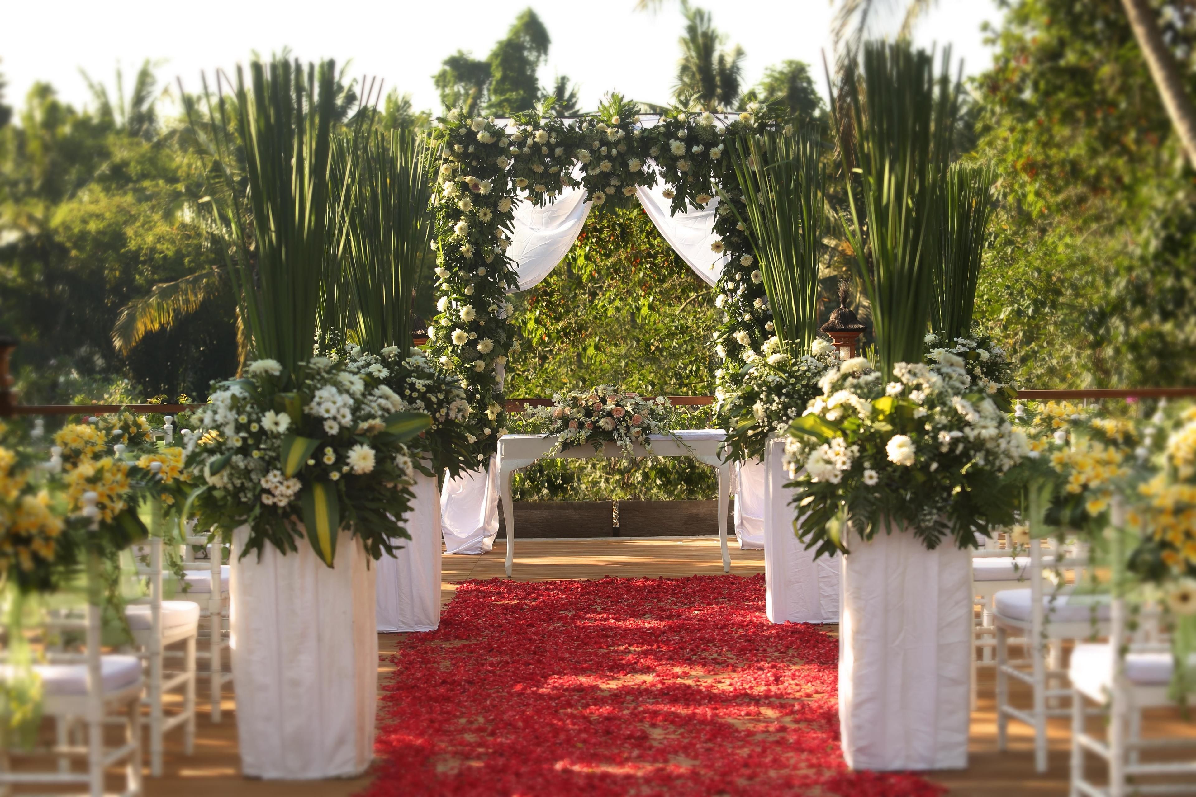outdoor wedding area
