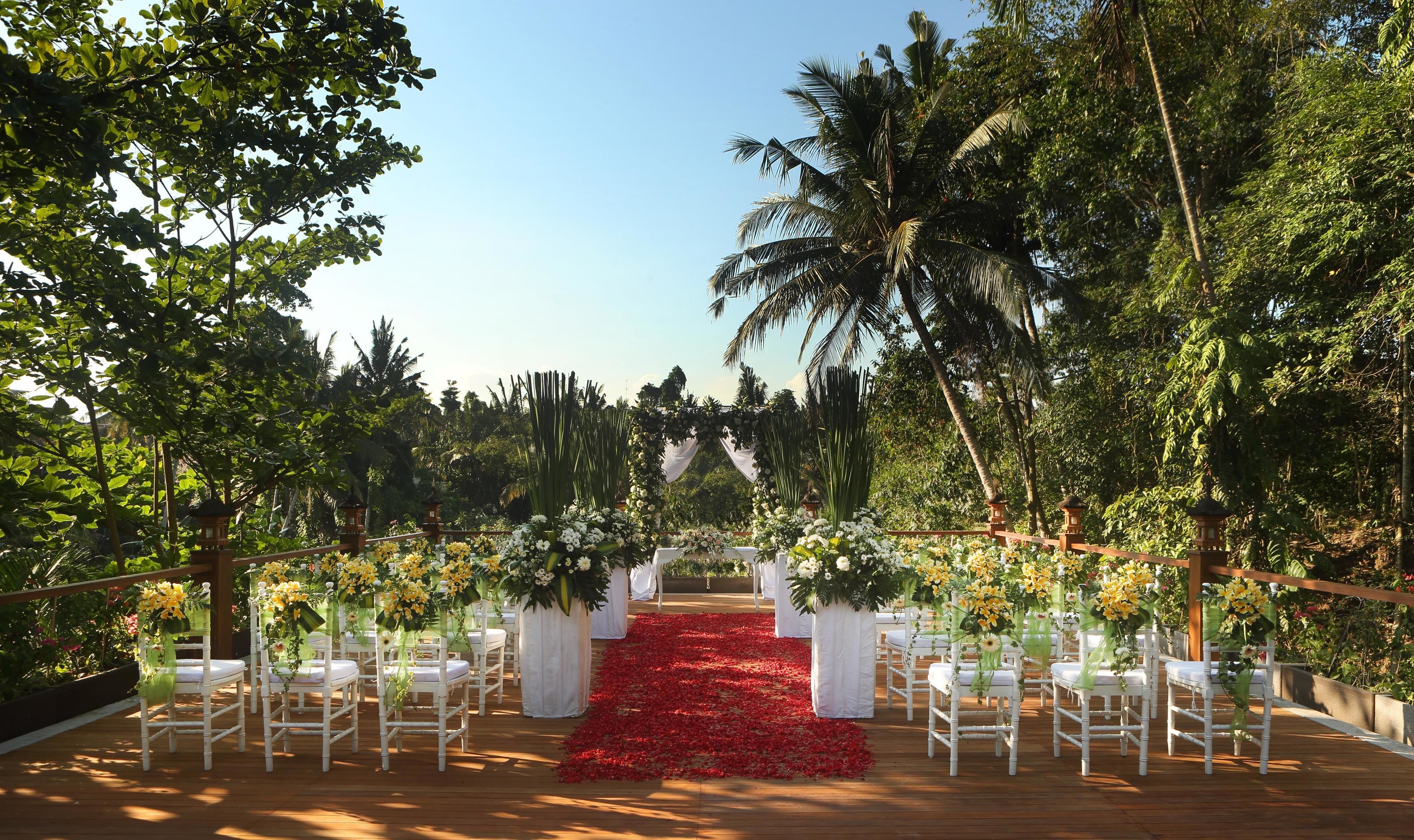 outdoor wedding area
