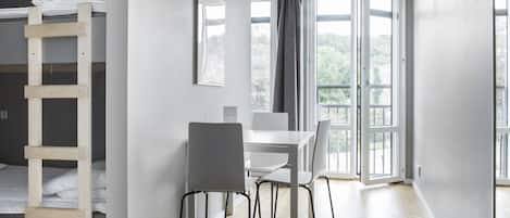 Six Bedsroom Room, Shared Bathroom, City View | Blackout drapes, soundproofing, iron/ironing board, cribs/infant beds